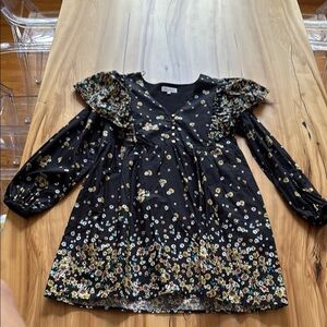 Lost + Wander Black Floral Top